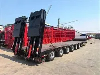 4 Achsen 16 Räder hinten Tiefbett-Container-Chassis Lader-Sattelauflieger Tieflader-Anhänger Tieflader-LKW-Anhänger